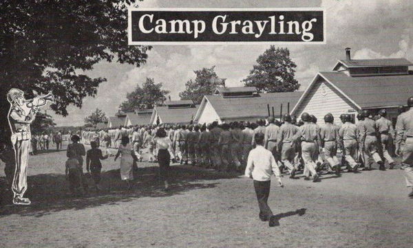 Camp Grayling - Old Postcard